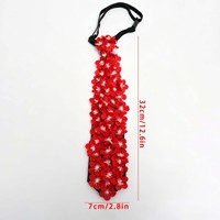 Cravate Noire Florale Pré-nouée pour Femme, Style Académique, Accessoire de Chemise Uniforme JK, Esthétique Vintage pour Dames