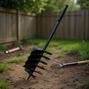 Perforadora de Postes, Taladro de Acero para Tierra, Eje de 5 Pulgadas, Operación Manual, Herramienta de Jardín - Product Image 2