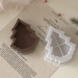 Силиконовая форма для подсвечника в виде рождественской елки, роскошная форма для ароматических свечей, форма для гипсовых изделий и смолы в форме растения - Product Image 1