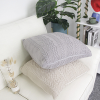 Housse de coussin décorative pliable anti-boulochage avec logo personnalisé, ensembles de coussins brodés