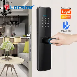 Locstar tttlock Wifi ключи отпечатки пальцев электрическая электронная ручка цифровой Tuya умный замок двери водонепроницаемый открытый