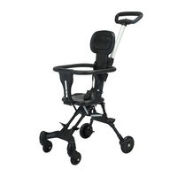 Poussette bébé de luxe à haute vue, poussette bébé confortable/poussette bébé pliable et portable avec 4 roues portable