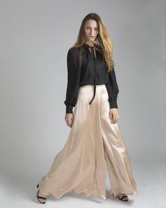 Femmes À Manches Longues <span class=keywords><strong>Blouse</strong></span> Blanche Georgette En Soie - Product Image 2