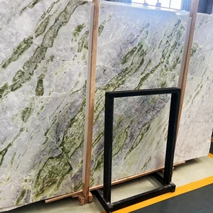 ألواح رخام كاريبي أخضر طبيعي رائجة للجدران الفنية وخزائن الحمام وأسطح المطبخ - Product Image 4