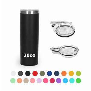 แก้วน้ำสแตนเลสสีดำด้านแบบสุญญากาศ ขนาด 20 ออนซ์ ทรงตรงเพรียวบาง แก้วเก็บความร้อนสแตนเลส - Product Image 6