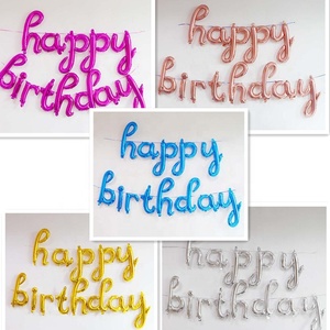 Set di Palloncini in Alluminio Dorato con Lettere Minuscole 'Happy Birthday' da <span class=keywords><strong>16</strong></span> Pollici per Decorazioni di Compleanno - Product Image 3