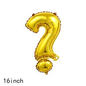 Globos con símbolo de 16 pulgadas, película de aluminio colgante, globo con signo de interrogación en el punto de exclamación - Product Image 2