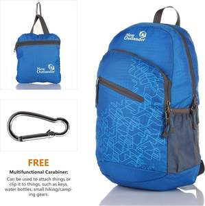 Échantillon gratuit Sac à dos bouteille en plastique recyclé personnalisé pour hommes et femmes, pliable, randonnée en plein air, sac à dos de camping - Product Image 2