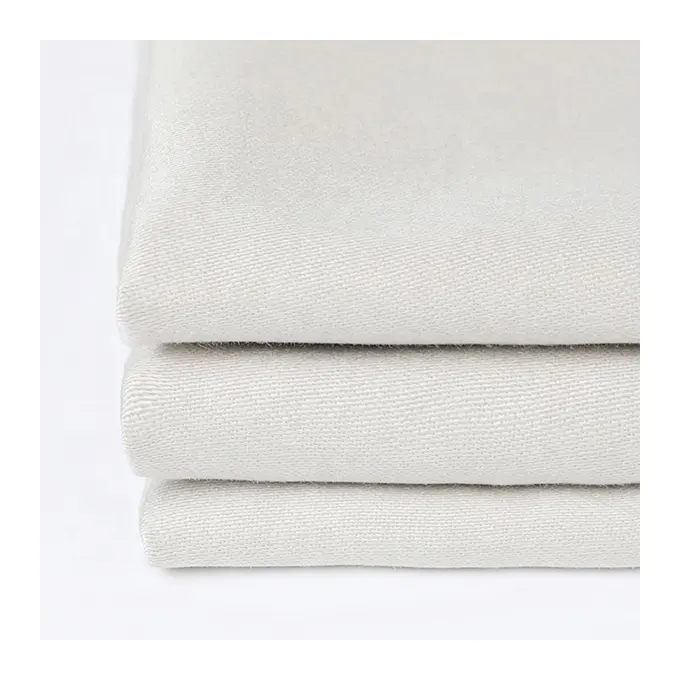 Resistensi keriput kain katun meregang, twill putih melar grosir kain katun regang gulung untuk celana