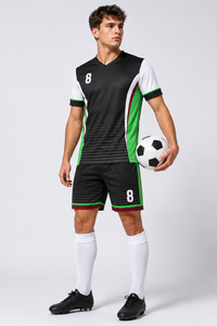 Conjuntos de Uniformes de Fútbol con Impresión Digital por Transferencia de Calor, Mangas Cortas, Tela de 140g, 100% Poliéster, Transpirable, Personalizable - Product Image 5