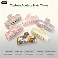 Pince à cheveux en acétate Bemay personnalisable, nouvelle, élégante, polyvalente et colorée, 10 cm, pour femme, usage quotidien, tresses, accessoires pour cheveux