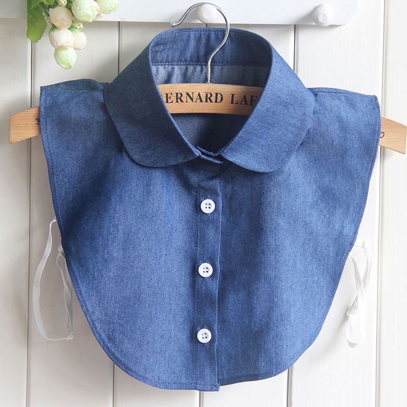 thumbnail image 2 of VALICLUD Detachable Denim Collar For Women And Men, Fake 2 of 9