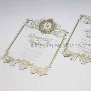 <span class=keywords><strong>Invitation</strong></span> acrylique claire de <span class=keywords><strong>mariage</strong></span> acrylique de <span class=keywords><strong>plexiglas</strong></span> de forme différente faite sur commande - Product Image 2