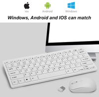 Bluetooth Klavye ve Fare Seti Taşınabilir iPad iPhone Android Tablet Windows IOS Ultra İnce Üç Modlu Çoklu Cihaz Ofis için