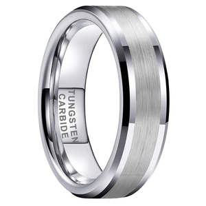Venta al por mayor 6mm 8mm plata carburo de tungsteno <span class=keywords><strong>anillo</strong></span> para hombres mujeres moda compromiso boda banda - Product Image 2