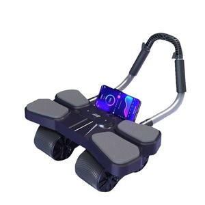 Rueda Abdominal AW102 Negra Deslumbrante con Soporte para Codos, para Uso en Casa, Oficina o al Aire Libre, Unisex, con Rebote Automático - Product Image 1