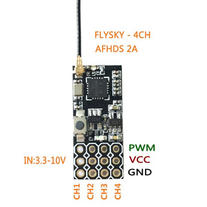 Receptor FS2A Mini 4 Canales AFHDS 2A con Salida PWM Compatible con Transmisores Flysky I6 I6X I6S FS-I6 FS-I6X FS-I6S, Juguete Eléctrico de Metal - Product Image 6