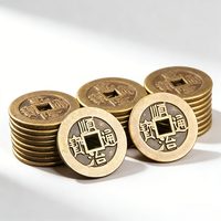 Monedas de los Cinco Emperadores, Amuleto de la Suerte, Moneda Antigua, Nudo Chino Rojo, Colección de Monedas de Regalo, Llavero de Buena Fortuna