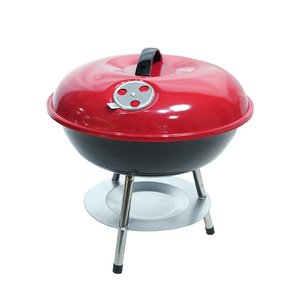 Portable Mini Barbecue Grill 14 Inch Round Outdoor BBQ Grill With Lid And Stand For Backyard Camping Cooking - Product Image 2