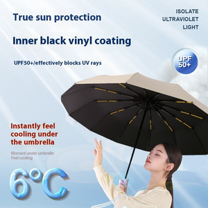 24-Bone <b>Automatic</b> Rain Shine Anti-UV <b>Umbrella</b> Customizable Advertising Sunshade Wholesale Foldable <b>Umbrella</b> Manufactured Custom - Product Image 3