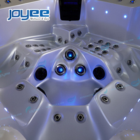 Bain à remous extérieur JOYEE pour 5 personnes avec contrôle Balboa, spa familial pour jardin, fonction massage, jacuzzi