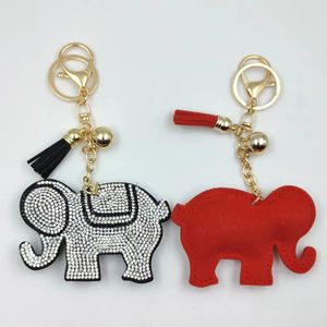 Promosyon kristal Rhinestone fil hayvan Charm kolye anahtarlık Metal zincir yüzük çanta asılı dekorasyon - Product Image 1