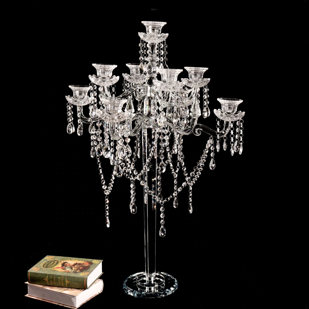 MH-Z198 9 элементов с люстрами, прозрачные подсвечники, хрустальный канделябр, свадьба