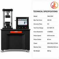 Machine d'essai de flexion et de compression automatique YAW 300Z 300kN pour béton et briques, test de flexion contrôlé par ordinateur, classe 0.5