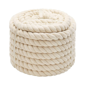 100% Tự Nhiên Trắng Bông Sợi Dây Thừng 3-Sợi Xoắn Sợi Mềm Cho Tự Làm Bện - Product Image 5