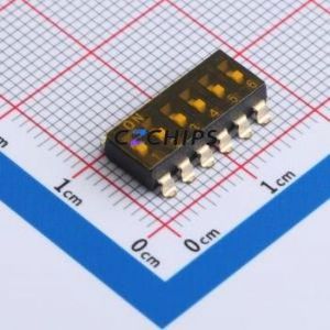 DO-06PD DIP Switch SMD,P=2.54mm Switch Flat Toggle, Raised Type Single Pole Single Throw 6 2.54mm - Product Image 1