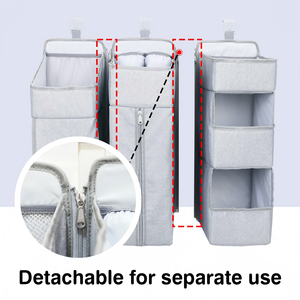 Organisateur suspendu pour lit de bébé, rangement pour couches et accessoires de puériculture pour berceau, parc pour bébé, <span class=keywords><strong>table</strong></span> <span class=keywords><strong>à</strong></span> <span class=keywords><strong>langer</strong></span> - Product Image 2
