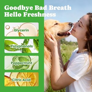 Solution personnalisée d'hygiène buccale <span class=keywords><strong>pour</strong></span> animaux de compagnie : Soin dentaire <span class=keywords><strong>pour</strong></span> chiens et chats, rafraîchit l'haleine, réduit la plaque et le tartre - Product Image 2