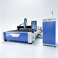 Machine de découpe laser fibre CNC pour tôles métalliques 3000x 1500mm avec système de refroidissement par eau et groupe de pompes, compatible IPG Raycus