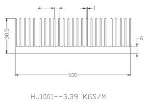 Al 6063 T5 Nhôm LED Tản Nhiệt Hồ Sơ 100(W)* 30(H)* 200(L) Mm Tuyệt Vời Tản Nhiệt Tản Nhiệt - Product Image 6