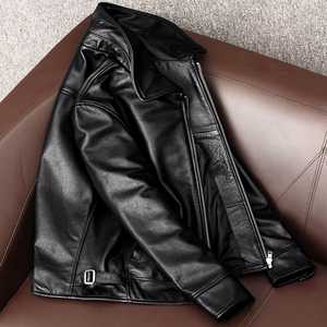TONGYANG Nueva Chaqueta de Cuero Genuino para <span class=keywords><strong>Hombre</strong></span>, Abrigo de Piel de Vaca y Oveja, Chaquetas de Cuero de Piel de Vaca y Oveja Reales para Otoño e Invierno, Tallas Grandes - Product Image 3