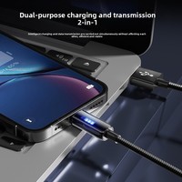 Câble de données en nylon à charge ultra-rapide 120W Marquee Luminous pour téléphones mobiles 8-14 (Type-C/)