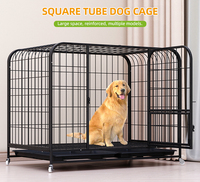Cage pour animaux de compagnie pliable en métal classique de luxe, anti-rouille, avec revêtement en poudre, cage pour chien avec plateau amovible, sécurisée et durable pour une utilisation en intérieur