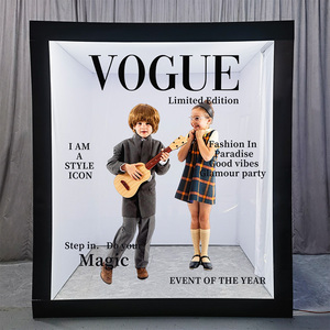 2025 nuovissimo servizio fotografico della scatola di moda scatole fotografiche in vetro trasparente di Vogue cabina del <span class=keywords><strong>telefono</strong></span> del matrimonio - Product Image 2