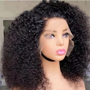 Brun clair 4C Afro crépus bouclés dentelle frontale perruque en gros 13*4 dentelle avant sans colle <span class=keywords><strong>bombe</strong></span> grandes boucles AFRO vendeur de perruques de cheveux humains - Product Image 5