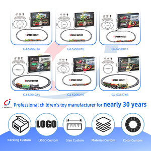 <span class=keywords><strong>Train</strong></span> électrique rétro classique à vapeur <span class=keywords><strong>pour</strong></span> enfants Chengji, jouet éducatif avec rails en plastique, fonctionnant sur piles, avec lumières, sons et pulvérisation - Product Image 4