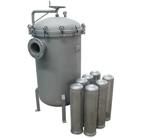 Venta directa del fabricante, planta de filtración de agua, carcasa de filtro de bolsa múltiple con alta calidad
