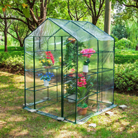 Serre portable à 4 niveaux en PVC, mini-serre de jardin