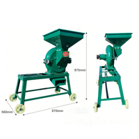 Moulin à farine de maïs automatique commercial et domestique, broyeur agricole portable avec moteur comme composant central