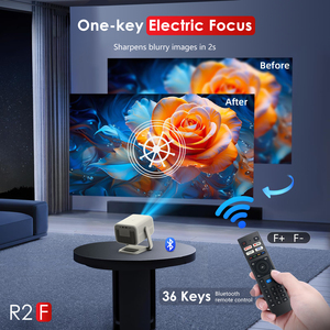 Javoda <span class=keywords><strong>Wifi</strong></span> BT 3D Video Tự động lấy nét/Keystone <span class=keywords><strong>Android</strong></span> 9 1080P xách tay Mini 4K chiếu với Built-in loa và đèn <span class=keywords><strong>LED</strong></span> - Product Image 4