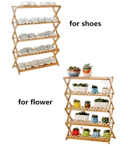<span class=keywords><strong>Zapatero</strong></span> de Madera de Bambú Plegable Portátil Moderno y Económico al por Mayor 2024, de 10 Niveles y 50 Pares, para Macetas y Jardineras - Product Image 4
