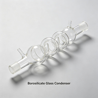 Tube de condensation en verre borosilicaté à prix d'usine, serpentin Graham, Liebig, Allihn, de 200 mm à 500 mm, pour distillation en laboratoire