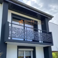 Reilbu Luxe Panneau en aluminium découpé au laser à installer avec des poteaux Balustrades et rampes d'escalier