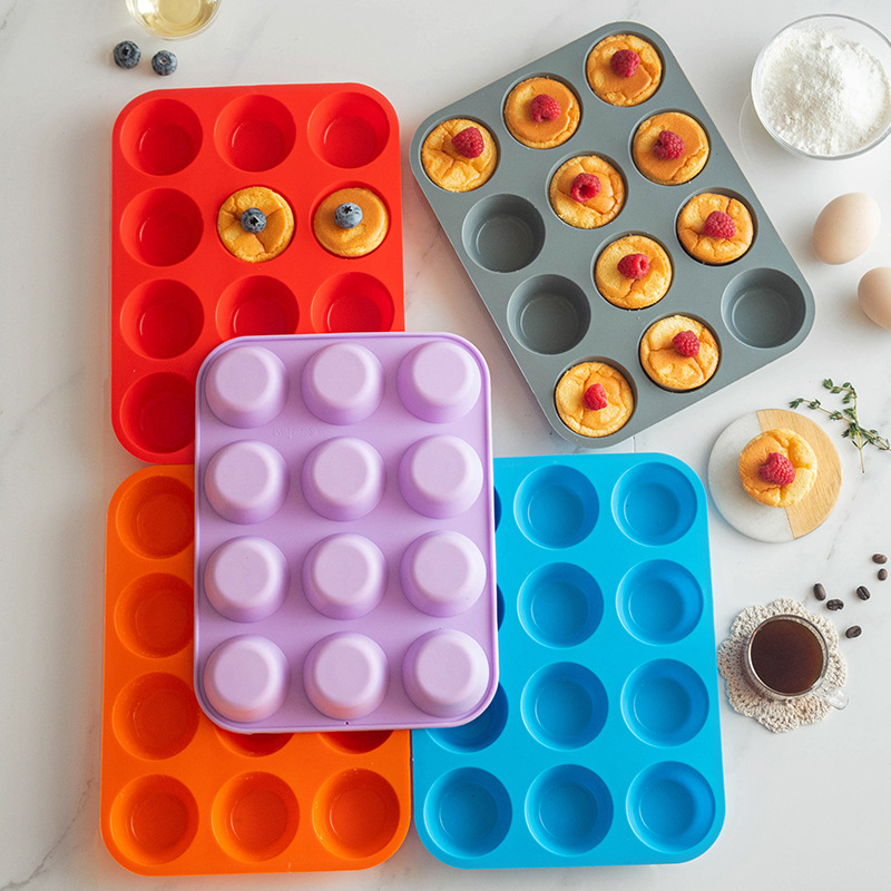 Silicone 12 Hole Round Mold Baking