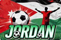 Jeu de football 90*150 cm drapeau de football Jordan personnalisé sérigraphie nouveau Design 3 * 5ft drapeau de football Jordan