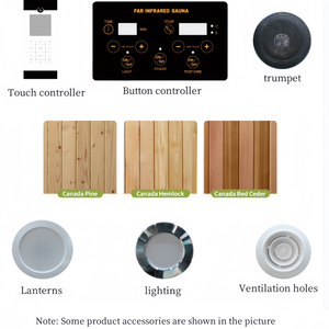 Ruang Sauna Uap Kayu Solid dengan Panel Kontrol, Ruang Sauna Uap Rumah yang Nyaman - Product Image 5
